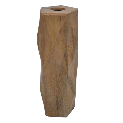 Wooden Flower Vase  7.2"BDX9"HT